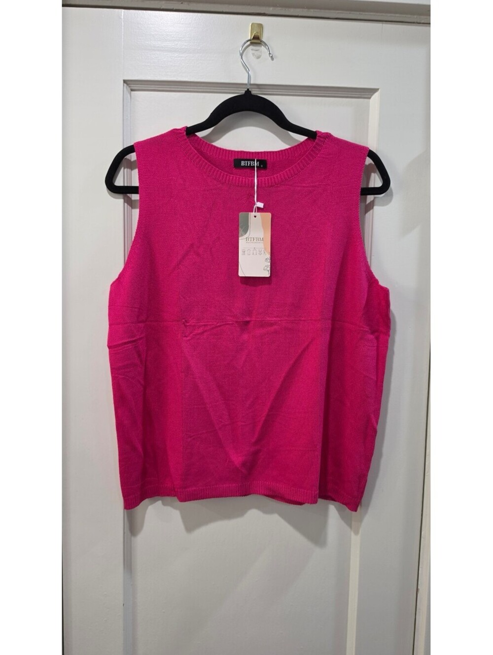 BTFBM Pink Sleeveless Knit Top Size S